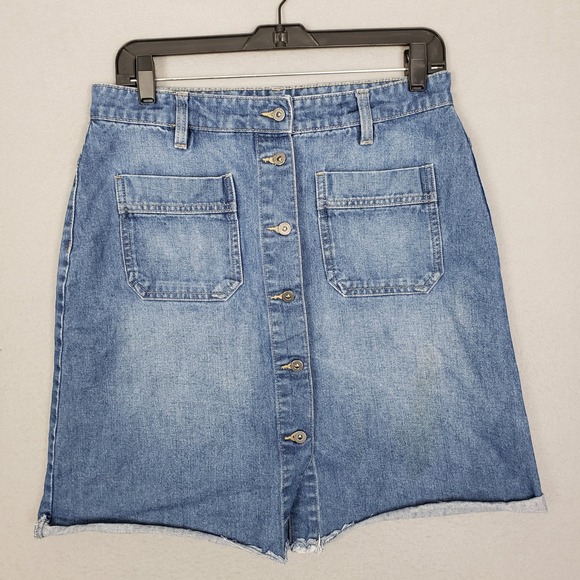 O'Stin Dresses & Skirts - O'Stin Button Front Denim Mini Skirt Summer Festival Coastal European Size L